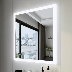 Бриклаер Мебель для ванной Берлин 80 оникс серый с белой ручкой – фотография-12
